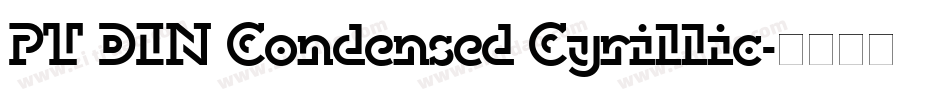 PT DIN Condensed Cyrillic字体转换